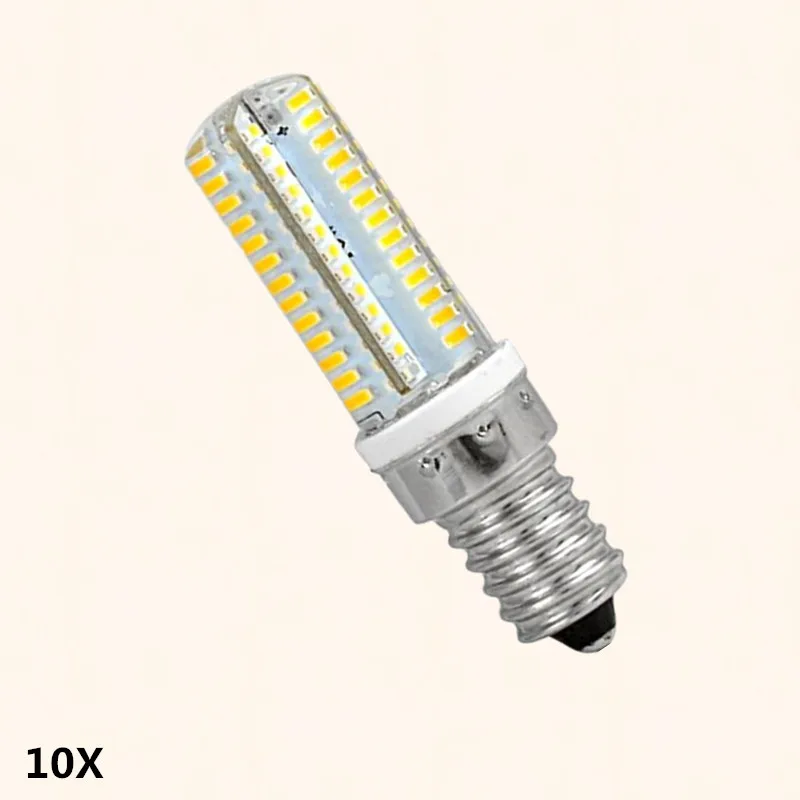 10X LED Silicone crystal chandelier lamp light source SMD3014 104 leds E14 bulb AC 110V 220V 5W Electric Lighting bulbs luz
10X LED Silicone crystal chandelier lamp light source SMD3014 104 leds E14 bulb AC 110V 220V 5W Electric Lighting bulbs luz