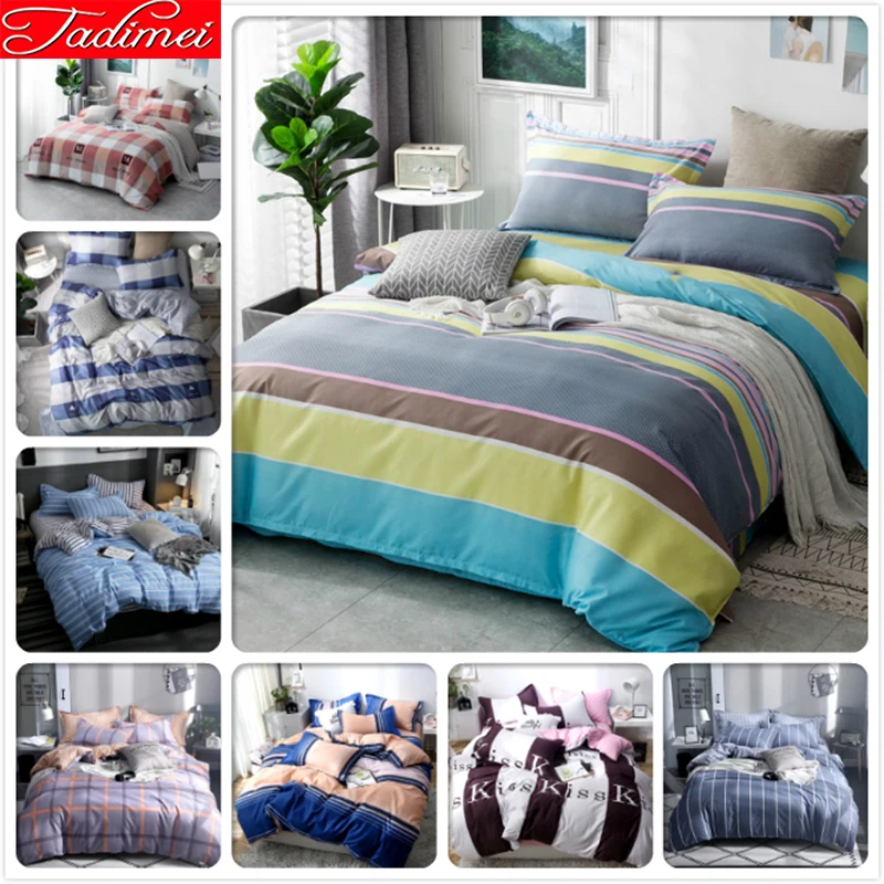 Colorful Stripe Duvet Cover Bedding Set Adult Kids Soft Cotton Bed Linen Single Twin Full Queen King Big Size Bedspreads 180x220
Colorful Stripe Duvet Cover Bedding Set Adult Kids Soft Cotton Bed Linen Single Twin Full Queen King Big Size Bedspreads 180x220