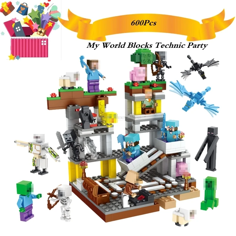 Happy Birthday Gifts Compatible Legoing Minecraft My World Blocks Technic Party Building Blocks Toys for Children Legoing toy
Happy Birthday Gifts Compatible Legoing Minecraft My World Blocks Technic Party Building Blocks Toys for Children Legoing toy