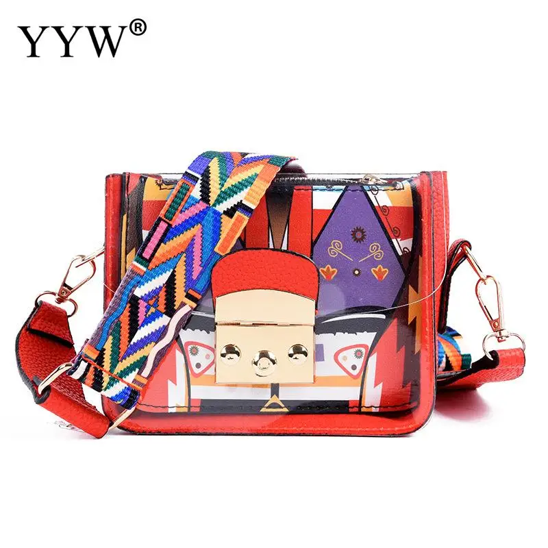 Red Pu Transparent Square Printed Box Bag Crossbody Shoulder Flap Messager Bags Trendy Fashion Cute Cartoon Mini Bolsos Mujer
Red Pu Transparent Square Printed Box Bag Crossbody Shoulder Flap Messager Bags Trendy Fashion Cute Cartoon Mini Bolsos Mujer