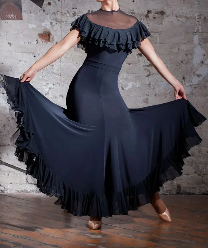 女性標準社交ドレス女の子ノースリーブミルクシルクストレッチダンシング衣装大人ワルツ社交競技ダンスドレス 女性標準社交ドレス女の子ノースリーブミルクシルクストレッチダンシング衣装大人ワルツ社交競技ダンスドレス