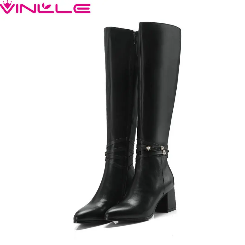 VINLLE 2019 Genuine Leather Women Over The Over The Knee Boots Fashion Winter Boots Round Toe Casual Women Boots Size 33-39
VINLLE 2019 Genuine Leather Women Over The Over The Knee Boots Fashion Winter Boots Round Toe Casual Women Boots Size 33-39