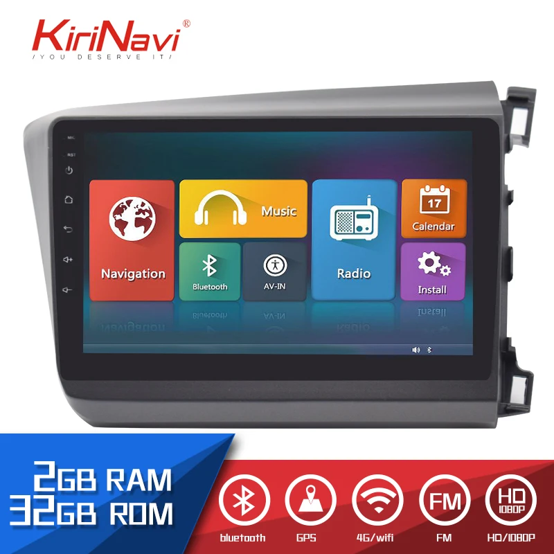 KiriNavi 2 Din Car Radio For Honda Civic Android 9" Touch screen DVD Auto Audio GPS Multimedia Navigation System WIFI Bluetooth
KiriNavi 2 Din Car Radio For Honda Civic Android 9" Touch screen DVD Auto Audio GPS Multimedia Navigation System WIFI Bluetooth