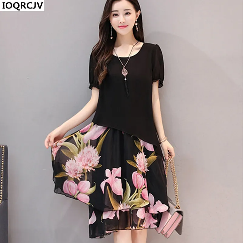 Summer Dresses Women New Fashion Print Fake Two-piece Sexy Chiffon Dress Loose Plus Size 5XL Women Dress 7 colors IOQRCJV AA109
Summer Dresses Women New Fashion Print Fake Two-piece Sexy Chiffon Dress Loose Plus Size 5XL Women Dress 7 colors IOQRCJV AA109