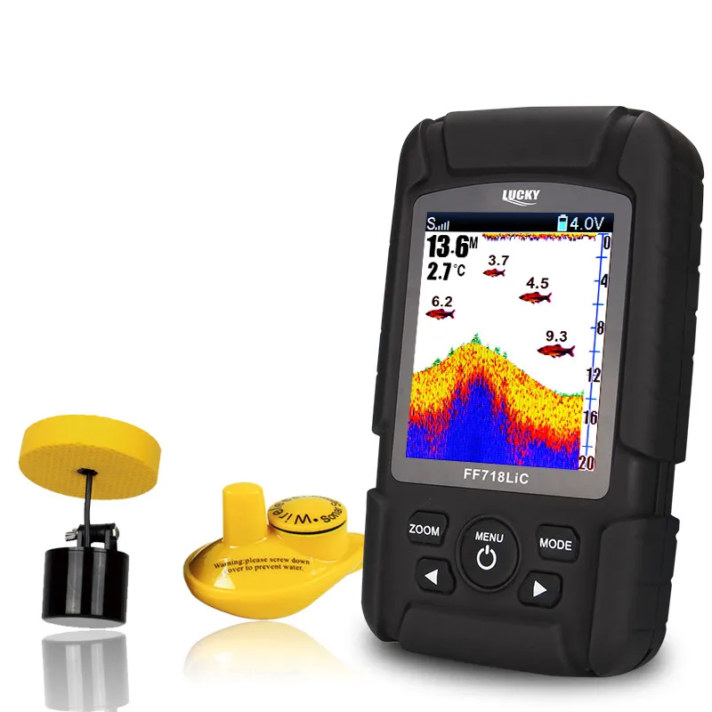 LUCKY Wired and wireless fish finder for ice fishing FF718LiC Russian/English language depth sonar sensor fishfinder monitor
LUCKY Wired and wireless fish finder for ice fishing FF718LiC Russian/English language depth sonar sensor fishfinder monitor