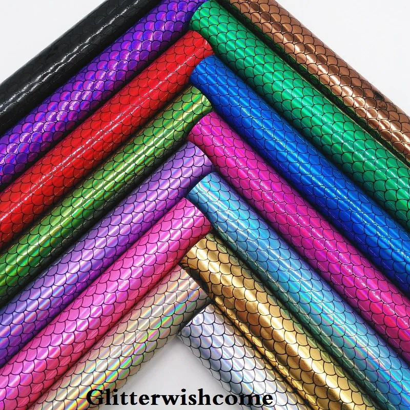Glitterwishcome 21X29CM A4 Size Vinyl For Bows Embossed Mermaid Fish Scales Leather Fabirc Faux Leather Sheets for Bows, GM214A
Glitterwishcome 21X29CM A4 Size Vinyl For Bows Embossed Mermaid Fish Scales Leather Fabirc Faux Leather Sheets for Bows, GM214A