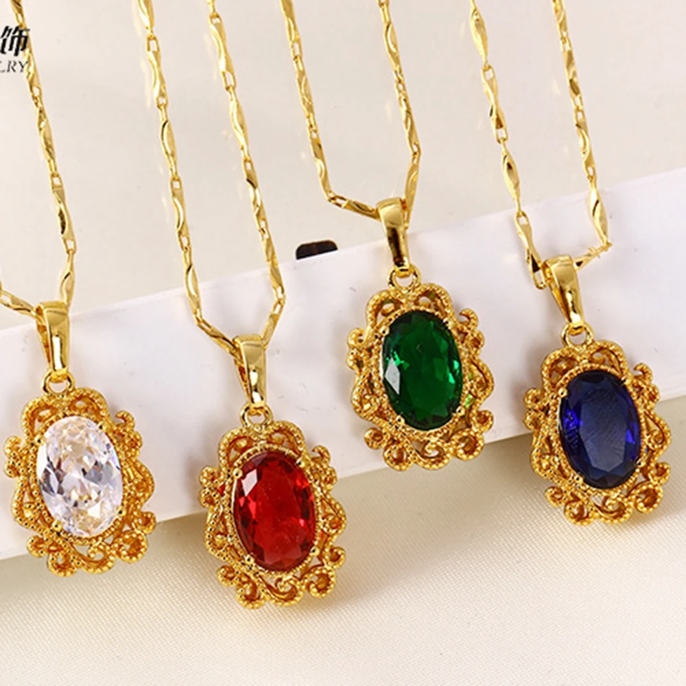 Red/Green/Blue/White Oval Cut Yellow Gold Filled Womens Pendant Necklace Chain Gift
Red/Green/Blue/White Oval Cut Yellow Gold Filled Womens Pendant Necklace Chain Gift