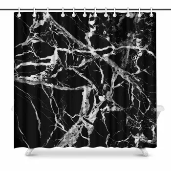 Marble in Black and White Polyester Fabric Bathroom Shower Curtain Long Waterproof Shower Curtains
Marble in Black and White Polyester Fabric Bathroom Shower Curtain Long Waterproof Shower Curtains