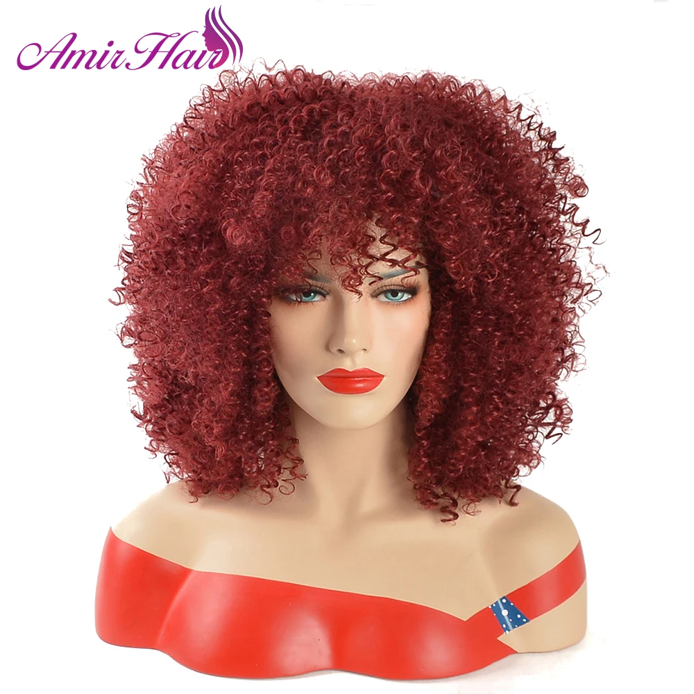 Amir Afro Kinky Curly Short Wigs for Black Women Mix Brown color Synthetic Wig with combs inside Cosplay
Amir Afro Kinky Curly Short Wigs for Black Women Mix Brown color Synthetic Wig with combs inside Cosplay