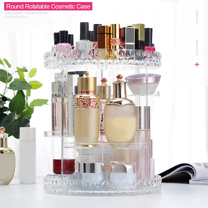 Acrylic Cosmetics Storage Box 360 Degree Rotating Diamond Pattern Makeup Organizer Fashion Perfume Lipstick Eyeliners
Acrylic Cosmetics Storage Box 360 Degree Rotating Diamond Pattern Makeup Organizer Fashion Perfume Lipstick Eyeliners