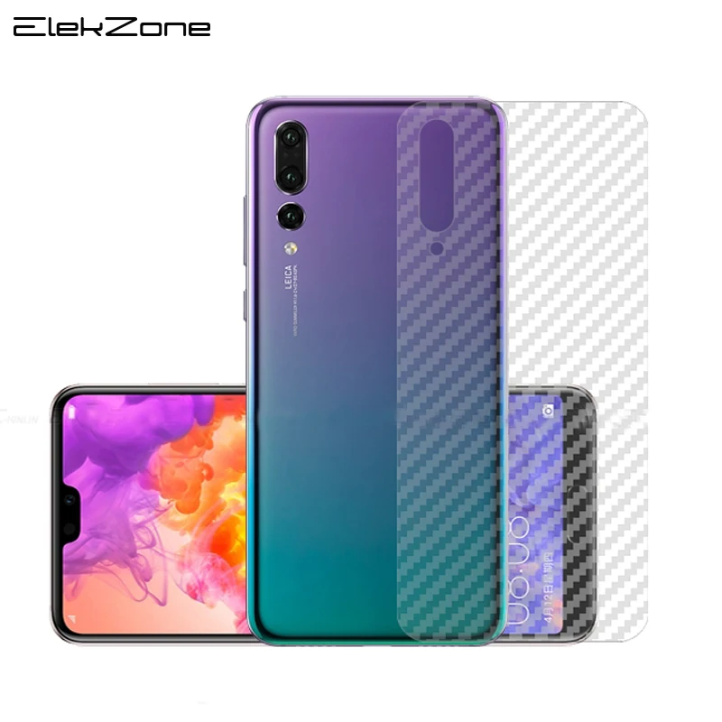 Углеродное волокно 3 шт. для Huawei P20 P10 P9 P8 Lite Pro 2017 защита заднего экрана задняя