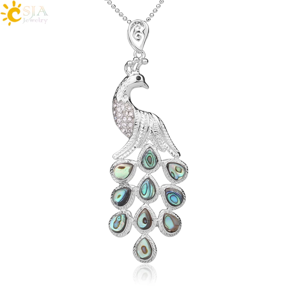 CSJA Peacock Shape Pendant Water Drop Natural Abalone Shell Statement Pendants Necklace Zircon Charm Jewelry for Women Gift G024
CSJA Peacock Shape Pendant Water Drop Natural Abalone Shell Statement Pendants Necklace Zircon Charm Jewelry for Women Gift G024