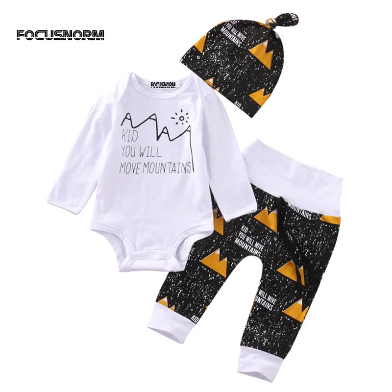 Baby Clothing Set Christmas Clothes Infant Baby Boy Girl Outfits Long Sleeve Romper+ Mountain Print Pants+ Hat Leggings 3PCS Set
Baby Clothing Set Christmas Clothes Infant Baby Boy Girl Outfits Long Sleeve Romper+ Mountain Print Pants+ Hat Leggings 3PCS Set