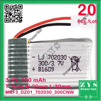 Safety Packing 20pcs./Lot 3.7V lithium Polymer battery 702030 072030 300mah for UAV UAS Drone Zone mini drone fpv Size:7x20x30mm
Safety Packing 20pcs./Lot 3.7V lithium Polymer battery 702030 072030 300mah for UAV UAS Drone Zone mini drone fpv Size:7x20x30mm