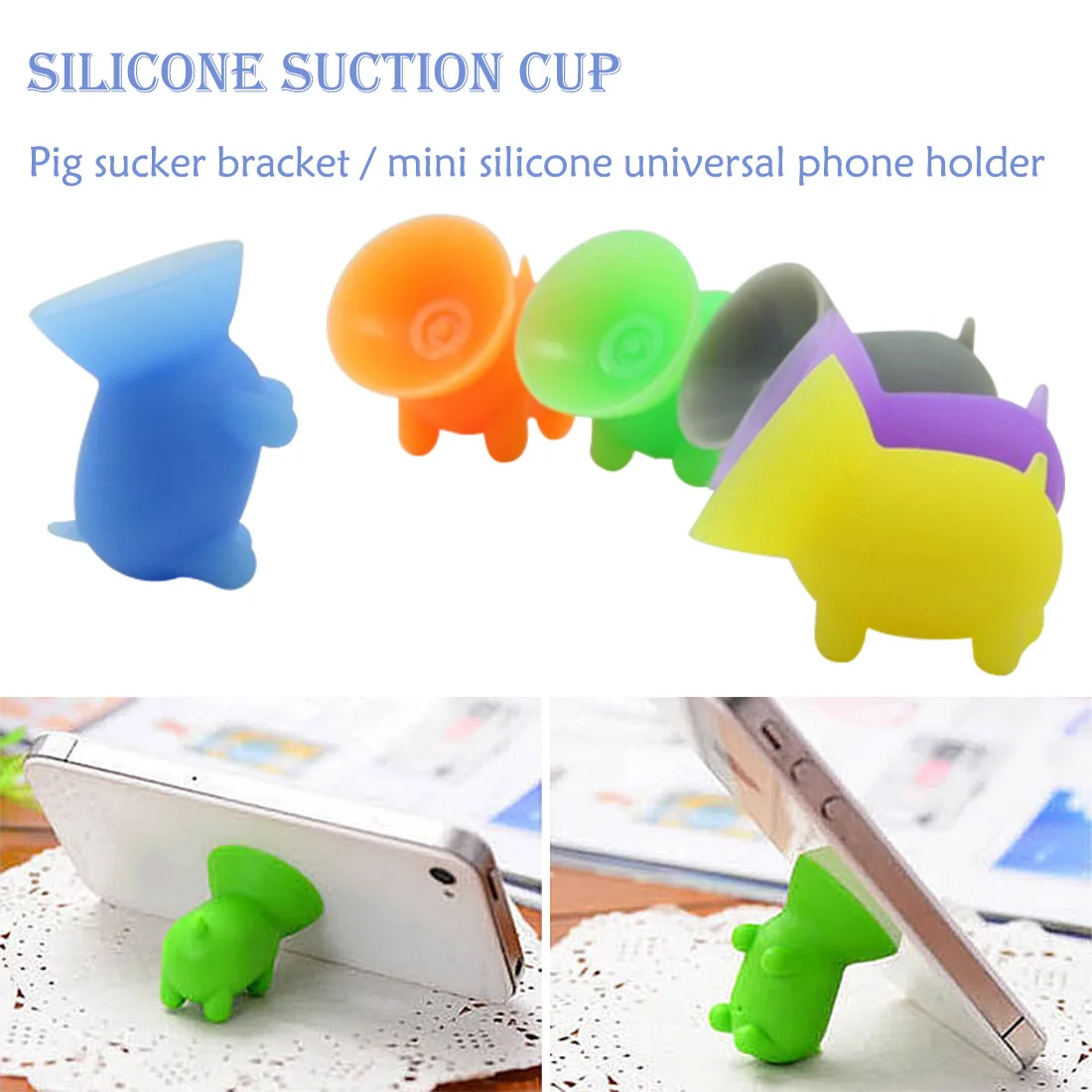 Cute Mobile Phone Stand Pig Style Silicone Suction Base Random Color Universal for Smartphones
Cute Mobile Phone Stand Pig Style Silicone Suction Base Random Color Universal for Smartphones