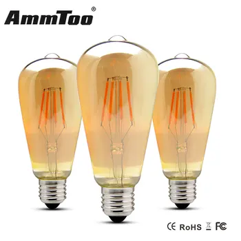 2pcs ST64 Golden Glass Edison Filament Bulbs E26 4W 6W 8W Lampada Led Lamp 360 Degree Energy Saving Led Light Bulbs For Home
2pcs ST64 Golden Glass Edison Filament Bulbs E26 4W 6W 8W Lampada Led Lamp 360 Degree Energy Saving Led Light Bulbs For Home