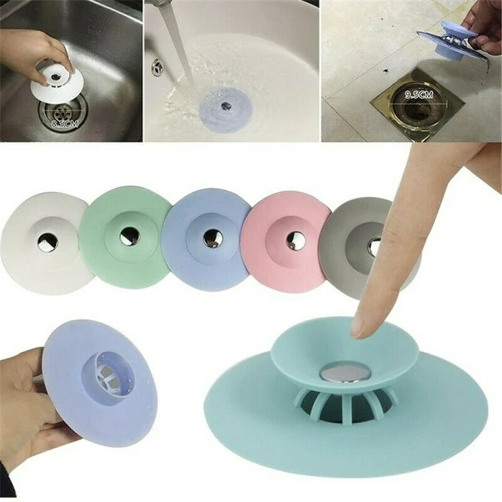 Silicone Drain Cover Kitchen Water Sink Drainer Strainer Disposal Stopper Plug Sink Filter Accessories
Silicone Drain Cover Kitchen Water Sink Drainer Strainer Disposal Stopper Plug Sink Filter Accessories