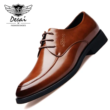 DESAI Brand Spring Shoes Men Leather Shoes Business Suit Men Shoes Youth Fashion Leisure Pointed Toe Wedding Shoes 
DESAI Brand Spring Shoes Men Leather Shoes Business Suit Men Shoes Youth Fashion Leisure Pointed Toe Wedding Shoes