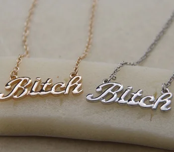 New collier choker necklace letter Bitch pendant necklace women necklace jewelry collares mujer
New collier choker necklace letter Bitch pendant necklace women necklace jewelry collares mujer