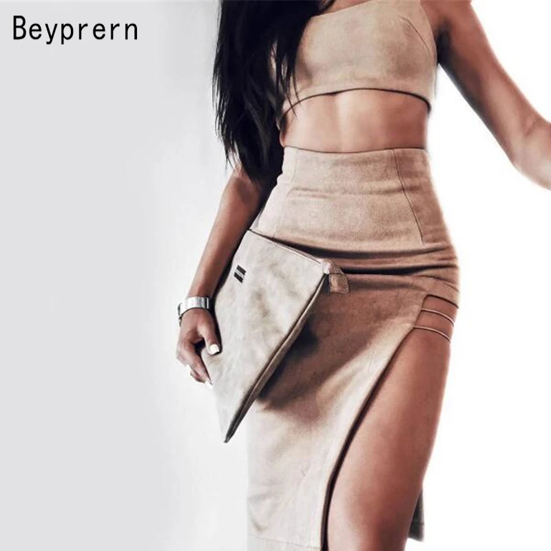 Beyprern Sexy Suedette Black Two Piece Wholesale Fashion Womens Summer Party Dress Suede Bodycon Two-pieces Set Bandage Dress
Beyprern Sexy Suedette Black Two Piece Wholesale Fashion Womens Summer Party Dress Suede Bodycon Two-pieces Set Bandage Dress