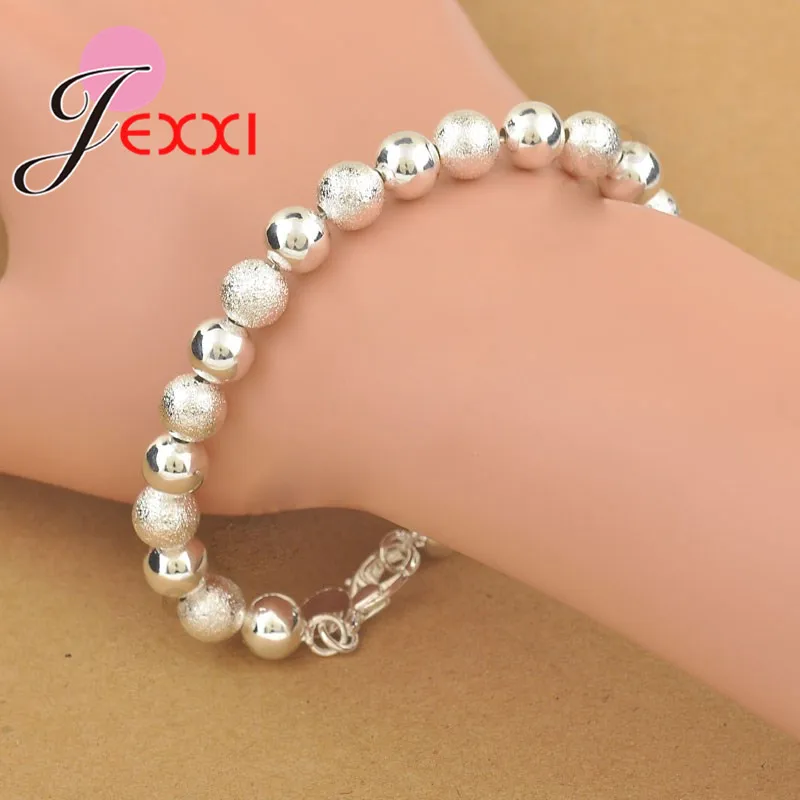 Classic 8mm Lucky Bead 925 Sterling Silver Ball Elegant Woman Bracelet With Good Quality Lobster Charm Jewelry
Classic 8mm Lucky Bead 925 Sterling Silver Ball Elegant Woman Bracelet With Good Quality Lobster Charm Jewelry