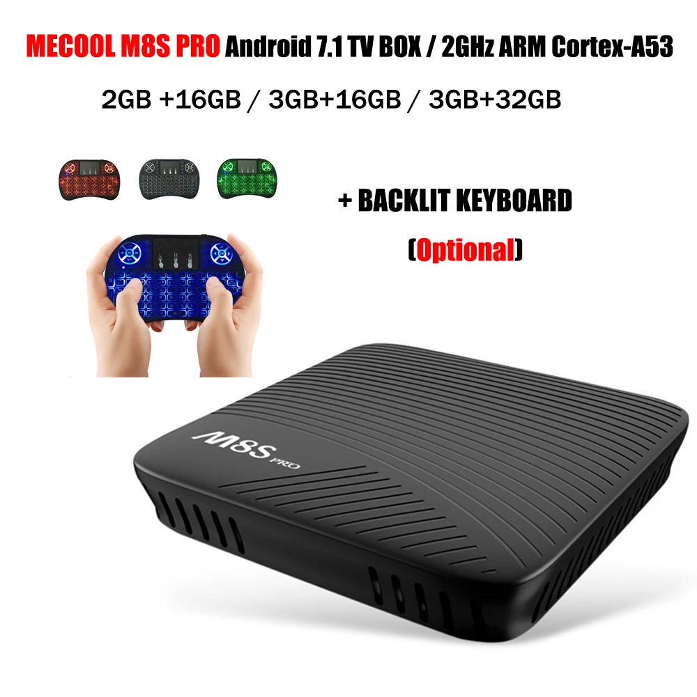 MECOOL M8S PRO Android 7.1 OS TV Box Amlogic S912 2.4G/5G WiFi 64bit 4K Media Player 2GB/3GB 16GB Smart Set Top Box PK X92
MECOOL M8S PRO Android 7.1 OS TV Box Amlogic S912 2.4G/5G WiFi 64bit 4K Media Player 2GB/3GB 16GB Smart Set Top Box PK X92