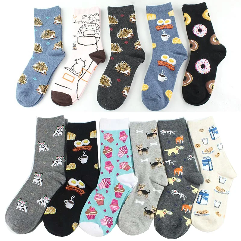 Men and women Cute Food Cartoon Crew Socks Female Funny snack Bacon Milk Cookies Donut Hedgehog animal Fashion Students Socks
Men and women Cute Food Cartoon Crew Socks Female Funny snack Bacon Milk Cookies Donut Hedgehog animal Fashion Students Socks