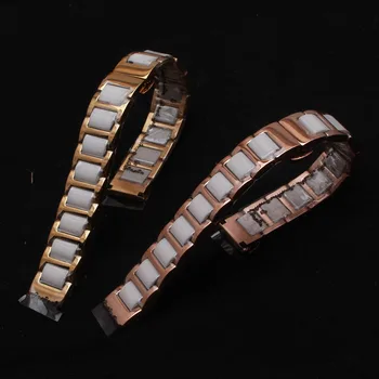 16mm 18mm 20mm 22mm ceramic and stainless steel watchband bracelet Rose gold white watch band watch strap Butterfly Buckle clasp
16mm 18mm 20mm 22mm ceramic and stainless steel watchband bracelet Rose gold white watch band watch strap Butterfly Buckle clasp