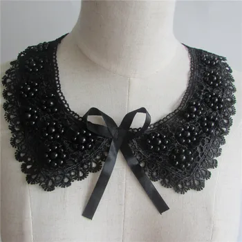 1pcs sell black Lace Collar Pearl Rhinestone Neckline Lace Applique Neckline Applique Trim lace fabric sewing supplies YL23 
1pcs sell black Lace Collar Pearl Rhinestone Neckline Lace Applique Neckline Applique Trim lace fabric sewing supplies YL23