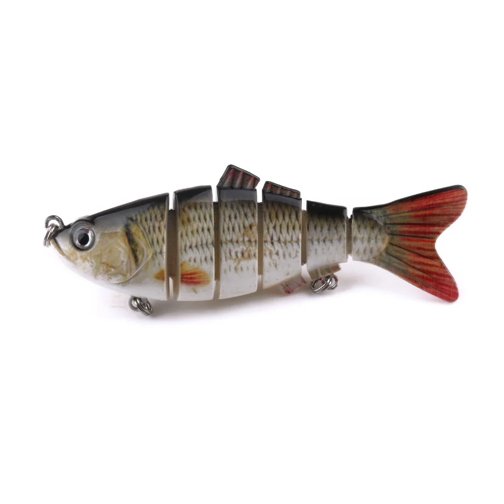 HENGJIA 60pcs Wobblers Lifelike Fishing Lure 6 Segment Swimbait Isca Artificial Lures Fishing Tackle