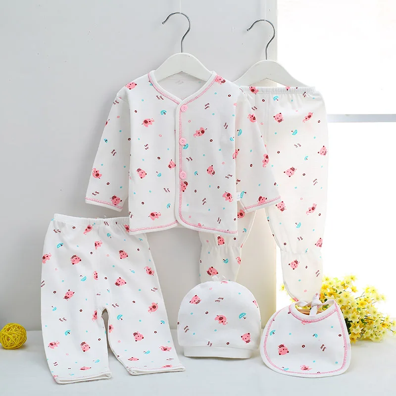 Soft cotton Newborn Clothing cartoon elephant Baby boy Girl Clothes 5pcs/Set Baby tops pant Hat For 0-3M infant underwear
Soft cotton Newborn Clothing cartoon elephant Baby boy Girl Clothes 5pcs/Set Baby tops pant Hat For 0-3M infant underwear
