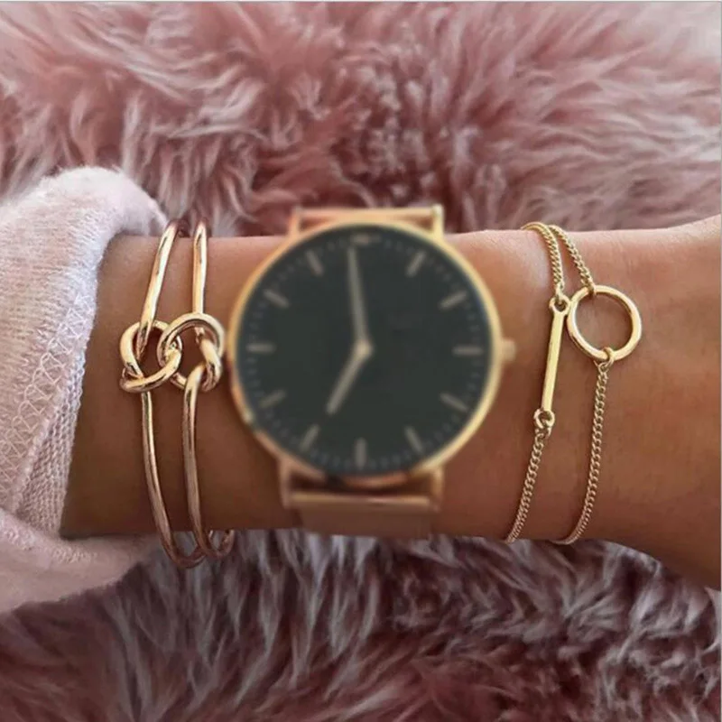 Rinhoo Women's Opening Bracelet Sets Bohemian Punk Simple Double Knot Metal Bracelet Chain Bracelet Retro Jewelry Accessories
Rinhoo Women's Opening Bracelet Sets Bohemian Punk Simple Double Knot Metal Bracelet Chain Bracelet Retro Jewelry Accessories