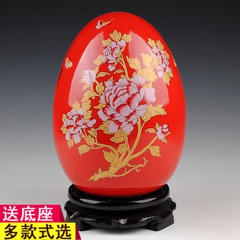 Jingdezhen Hongxuan ceramics Chinese red peony Fu egg vase living room decorations new table decoration
Jingdezhen Hongxuan ceramics Chinese red peony Fu egg vase living room decorations new table decoration