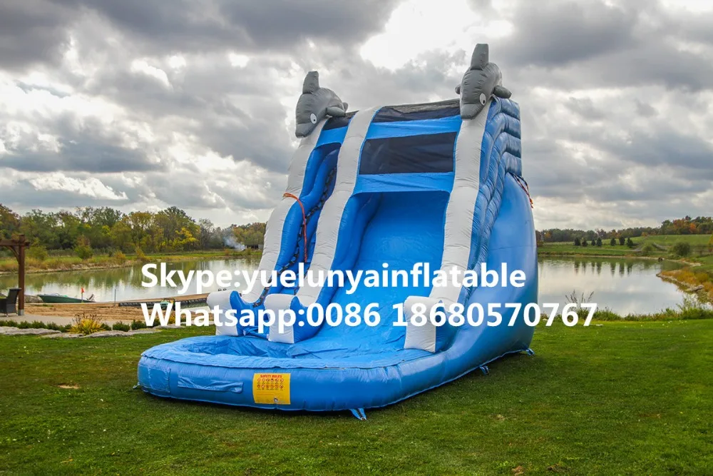 Image 2016 Factory direct sales Inflatable slides,Inflatable castle.Dolphin Pool Slide KY 199