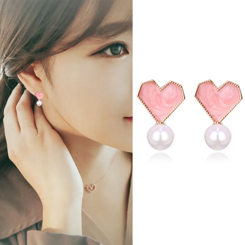 New Korean Delicate Love Heart Simulated Pearl Clip on Earrings no pierced For Women Simple Temperament Brincos Fashion Jewelry
New Korean Delicate Love Heart Simulated Pearl Clip on Earrings no pierced For Women Simple Temperament Brincos Fashion Jewelry