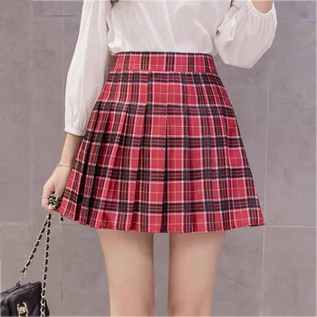 

Harajuku New Pleated Skirt Skirt High Waist Casual Skirt College Summer Pink Kawaii Mini Skirt Promotion xs-2xl