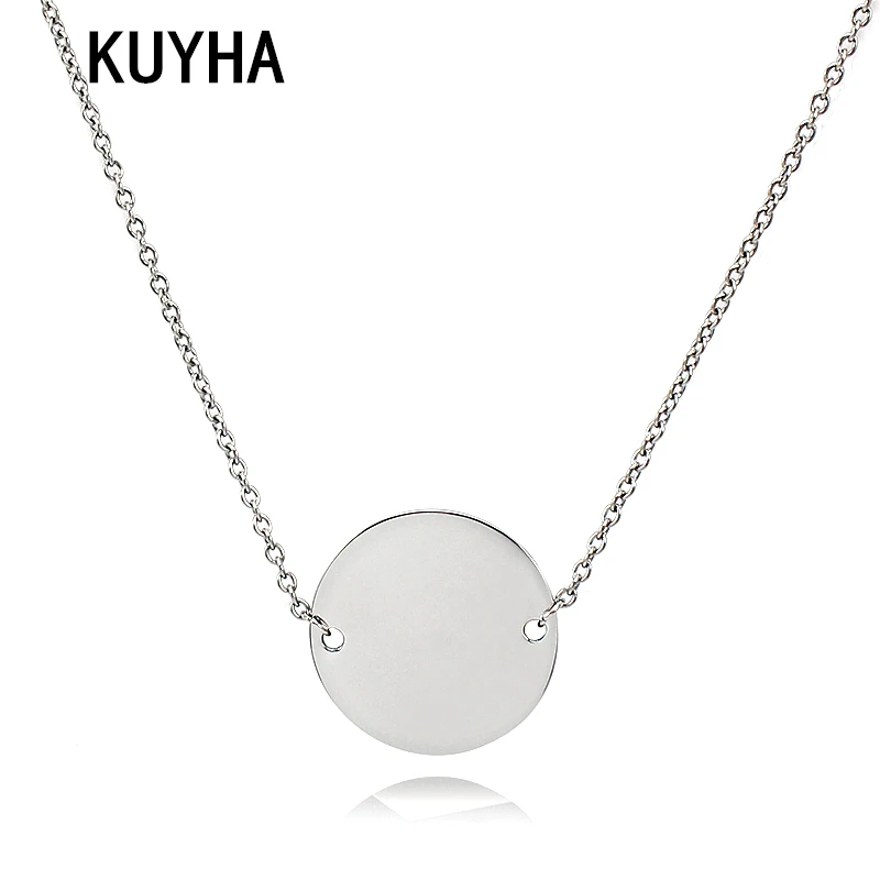 Choker Necklace Pendants Statement Jewelry Silver Plated Customizable Letter/Name/Logo Round Blank Tag Collares Bijoux Femme
Choker Necklace Pendants Statement Jewelry Silver Plated Customizable Letter/Name/Logo Round Blank Tag Collares Bijoux Femme