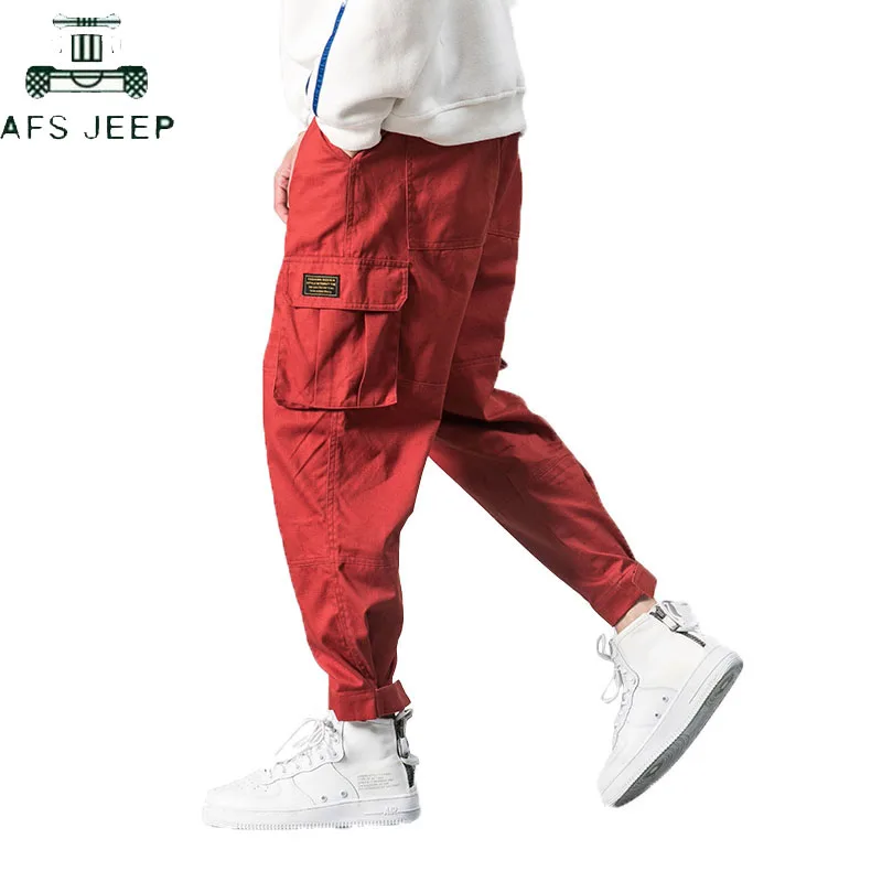 2019 Men Multi-pocket Elastic Waist Design Harem Pant Streetwear Hip Hop Red Casual Trousers Joggers Male Army Cargo Pants 5XL
2019 Men Multi-pocket Elastic Waist Design Harem Pant Streetwear Hip Hop Red Casual Trousers Joggers Male Army Cargo Pants 5XL