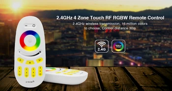Mi.Light 2.4G RF 4-Zone Wireless Touch Screen RGBW LED Remote Controller FUT096 for RGBW LED Bulb or LED Strip Light
Mi.Light 2.4G RF 4-Zone Wireless Touch Screen RGBW LED Remote Controller FUT096 for RGBW LED Bulb or LED Strip Light