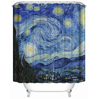 Halloween Shower Curtain Printed Van Gogh Starry Night Sunflower World Famous Paintings Polyester Fabric Print Curtain
Halloween Shower Curtain Printed Van Gogh Starry Night Sunflower World Famous Paintings Polyester Fabric Print Curtain