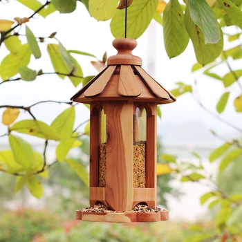 Wooden bird feeder villa garden decoration guide bird automatic feeder bird feed container ZP4011828
Wooden bird feeder villa garden decoration guide bird automatic feeder bird feed container ZP4011828