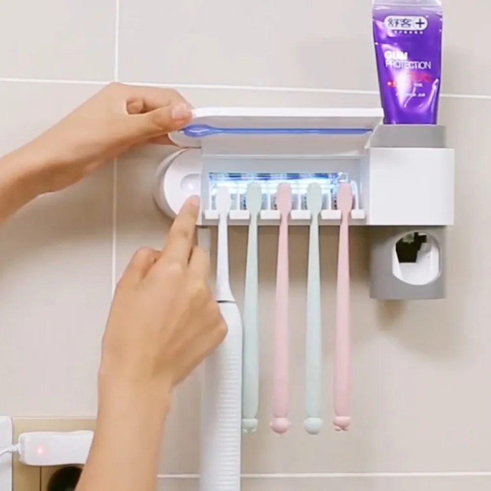 Family UV Toothbrush Sanitizer Automatic Toothpaste Dispenser Hanging Wall Dental Sterilizer Toothbrush Holder Cleaner Oral Care
Family UV Toothbrush Sanitizer Automatic Toothpaste Dispenser Hanging Wall Dental Sterilizer Toothbrush Holder Cleaner Oral Care