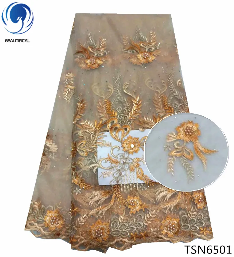 Beautifical french lace fabric in high quality gold embroidered wedding lace fabrics with stone and bead for women 5yards TSN65
Beautifical french lace fabric in high quality gold embroidered wedding lace fabrics with stone and bead for women 5yards TSN65