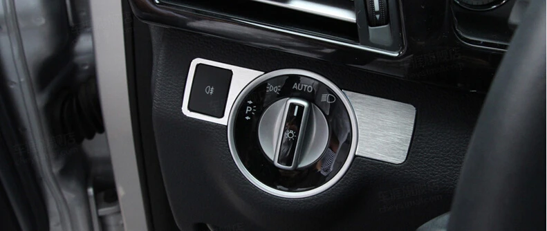 car styling headlight button cover trim for mercedes benz c class w204 car accessory (3).jpg