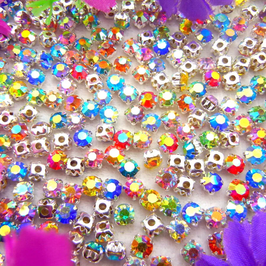 Factory direct sale 4mm 5mm 6mm 7mm 8mm 10mm Sew on Crystal AB Glass crystal rhinestone beads Silver claw garment diy trim
Factory direct sale 4mm 5mm 6mm 7mm 8mm 10mm Sew on Crystal AB Glass crystal rhinestone beads Silver claw garment diy trim