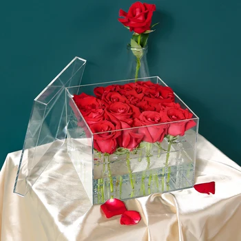 Lovely Clear Acrylic 16 Bunches Rose Box case 16 Slots Transparent Plastic Flower Rose case Cosmetic Rose Box With Cover C217-2
Lovely Clear Acrylic 16 Bunches Rose Box case 16 Slots Transparent Plastic Flower Rose case Cosmetic Rose Box With Cover C217-2