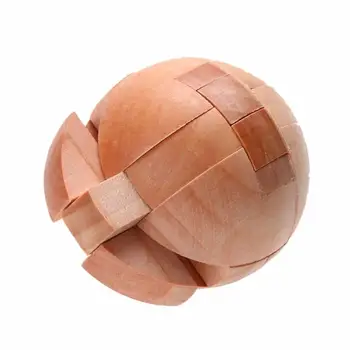 Educational Unlock Toy Ball-shaped Lock Luban Lock/Wooden Puzzle Diameter 6cm for Children Education Toy
Educational Unlock Toy Ball-shaped Lock Luban Lock/Wooden Puzzle Diameter 6cm for Children Education Toy