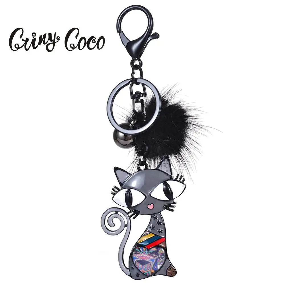 Cring Coco 2019 New Design Cat Pendant Keychains for Women Children's Girls Christmas Gifts Gray Enamel Animal Key Chain Ring
Cring Coco 2019 New Design Cat Pendant Keychains for Women Children's Girls Christmas Gifts Gray Enamel Animal Key Chain Ring