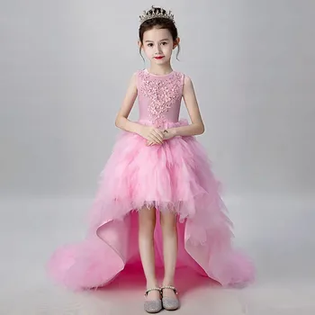 Children Luxury Pink/Wine-red Embroidery Flowers Model Performance Long Tail Princess Dress Kids Girls Birthday Wedding Dress
Children Luxury Pink/Wine-red Embroidery Flowers Model Performance Long Tail Princess Dress Kids Girls Birthday Wedding Dress