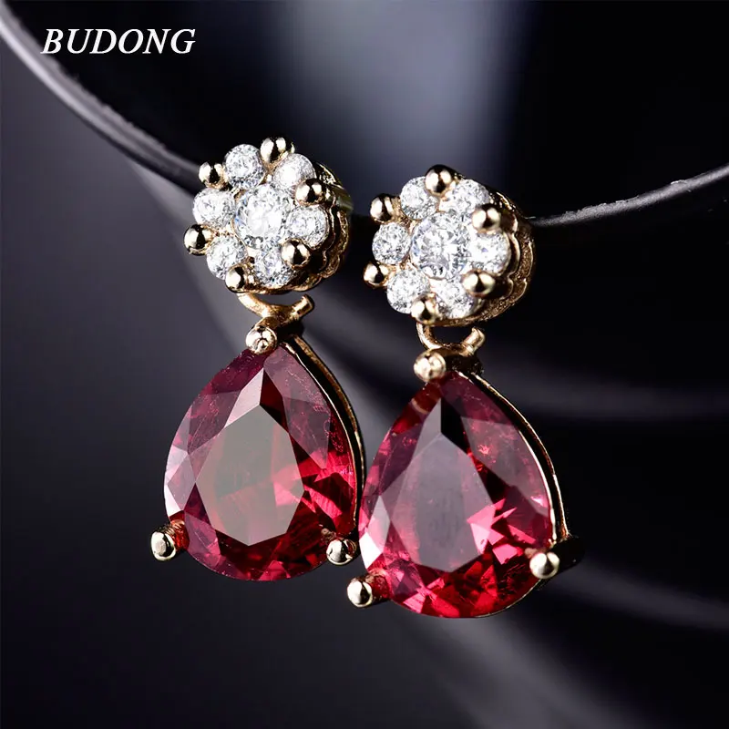 BUDONG Infinity 6 colors Teardrop Cubic Zirconia Gold Color Drop Dangle Earrings for Women Crystal Rose Red for Women E008
BUDONG Infinity 6 colors Teardrop Cubic Zirconia Gold Color Drop Dangle Earrings for Women Crystal Rose Red for Women E008